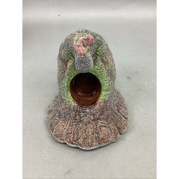 Set Of 2 Frosted Ceramic Turkey Candle Holders - 5x4.5x5.25” - Picture 11 of 11
